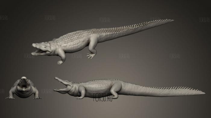 Африканский крокодил 3d stl модель для ЧПУ